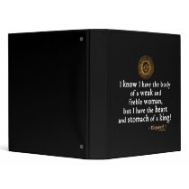 Elizabeth I Tilbury Quote Vinyl Binder