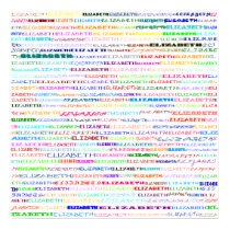 Elizabeth Text Design II Print by SjStevenson Elizabeth Text Design II Print