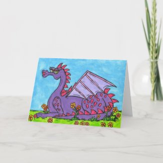 Elizabeth the Dragon Greeting Cards card