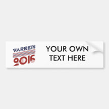 ELIZABETH WARREN 2016 VINTAGE STYLE -.png Bumper Stickers