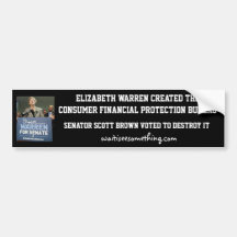 Elizabeth Warren: CFPB Bumper Stickers