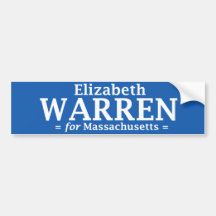 Elizabeth Warren for Massachusetts bumper sticker