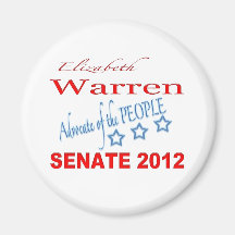 Elizabeth Warren for Senate 2012 Refrigerator Magnets
