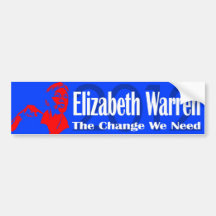 Elizabeth Warren The Change We Need Bumper Sticker