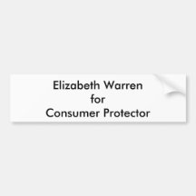 Elizabeth WarrenforConsumer Protector Bumper Stickers