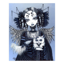 Elizabeth White Persian Cat Angel Poster posters