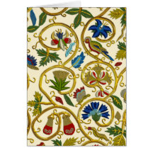 Elizabethan Swirl Embroideries - Goldwork imitatio Cards