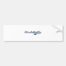 Elizabethville Pennsylvania Classic Design Bumper Sticker
