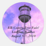 Elk County Free Fair! Longton, Kansas Round Sticker