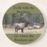 Elk Hunting Sandstone Wildlife Coaster
