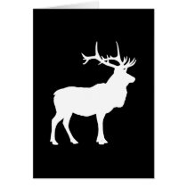 Elk Silhouette Greeting Card