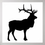 Elk Silhouette Print