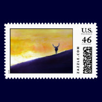 Elk Sunset Postage Stamps