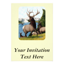 Elk Wapiti Custom Invitations