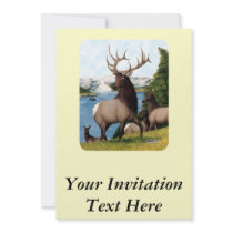 Elk Wapiti Custom Invitations