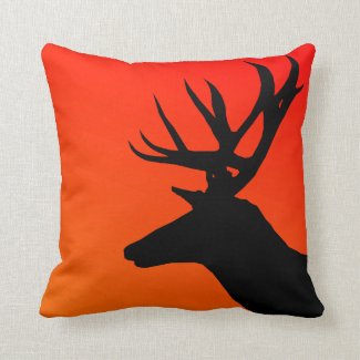 Elk Wild Animal Silhouette Design Pillows