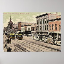 Elkhart, Indiana Electric Lines Terminal Posters