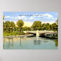 Elkhart, Indiana McNaughton Park Bridge Print
