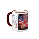Elko 4th of July American Flag Coffee Mugs
