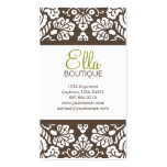 Ella #5 Brown Damask Chic Business Card business cards