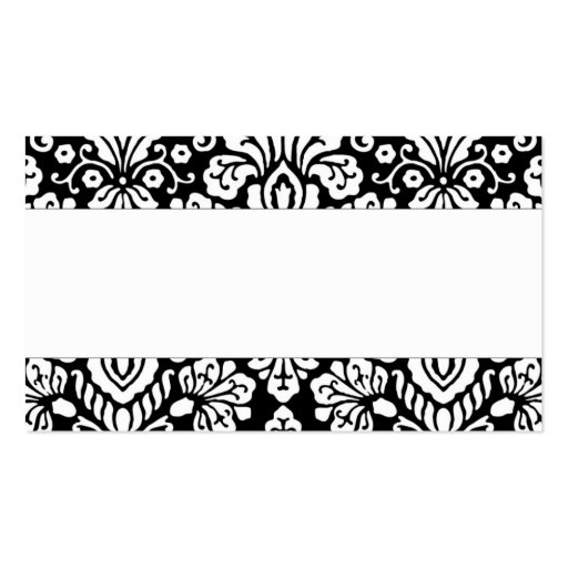 Ella Black Damask Business Card Special Listing (back side)