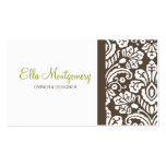 Ella Brown Damask Chic Business Card business cards