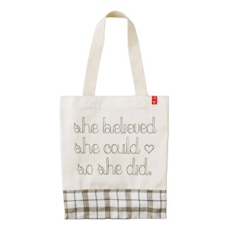 Ella creyó que ella podría citar la bolsa de asas bolsa tote zazzle HEART