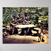 "Ella joins Alice in Wonderland" Poster Print