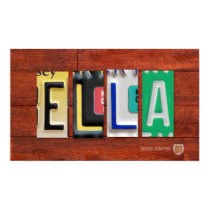ELLA License Plate Lettering Name Sign Poster posters