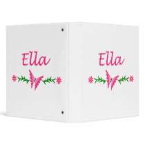 Ella (Pink Butterfly) Binders