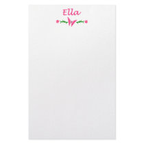 Ella (Pink Butterfly) Stationery