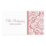 Ella Pink Damask Chic Business Card business cards