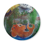 Ella's Garden Jumping Koi Refrigerator Magnet
