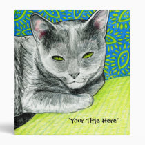 Elle the Korat Cat Binder binders