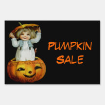 Ellen H. Clapsaddle: Boy in Pumpkin Signs