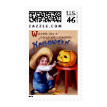Ellen H. Clapsaddle: Boy with Jack O'Lantern Postage Stamp