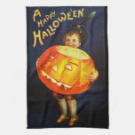 Ellen H. Clapsaddle: Boy with Pumpkin Kitchen Towel