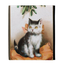 Ellen H. Clapsaddle: Cat under Mistletoe iPad Cases