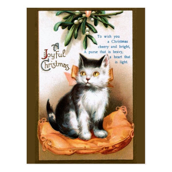 Ellen H. Clapsaddle: Cat under Mistletoe Post Cards