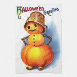 Ellen H. Clapsaddle: Funny Pumpkin Character Hand Towel
