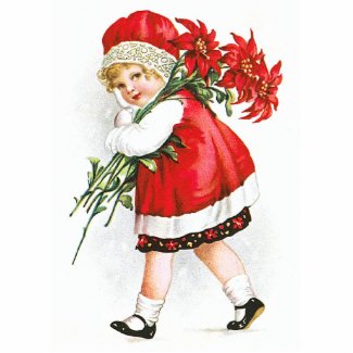 Ellen H. Clapsaddle: Girl with Christmas Flowers