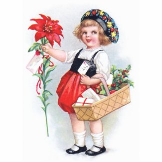 Ellen H. Clapsaddle: Girl with Poinsettia