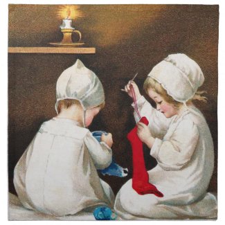 Ellen H. Clapsaddle: Girls Stitching Stockings