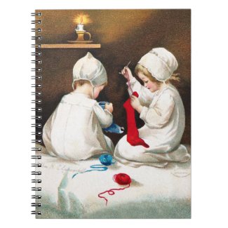 Ellen H. Clapsaddle: Girls Stitching Stockings