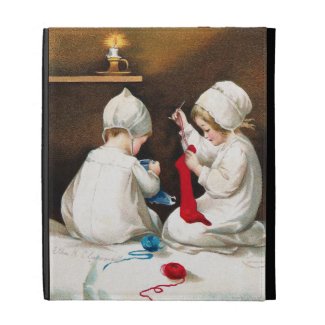Ellen H. Clapsaddle: Girls Stitching Stockings