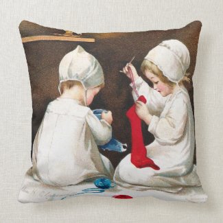 Ellen H. Clapsaddle: Girls Stitching Stockings