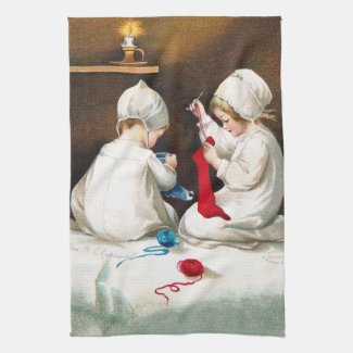 Ellen H. Clapsaddle: Girls Stitching Stockings