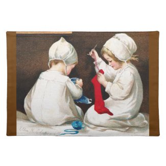 Ellen H. Clapsaddle: Girls Stitching Stockings