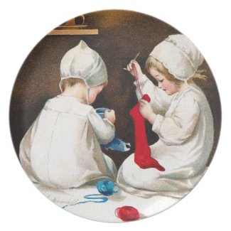 Ellen H. Clapsaddle: Girls Stitching Stockings