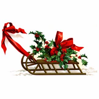 Ellen H. Clapsaddle: Sledge with Holly